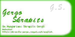gergo skrapits business card
